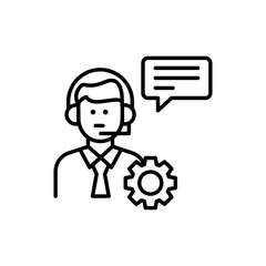 Consultant Vector Outline icon style illustration. 