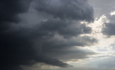Storm clouds in the sky.