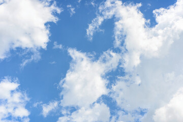 Blue sky with white clouds in sunny day.