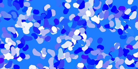 Light blue vector texture with memphis shapes.