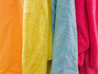 Fototapeta na wymiar Towels for cleaning part of the rainbow.