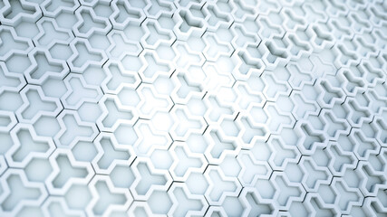Abstract Honeycomb Background 3d render