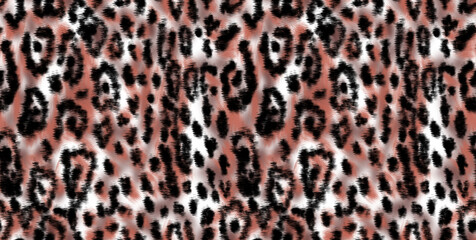 Seamless leopard pattern, African animal print