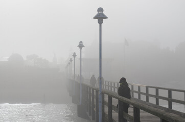 Nebel an der Ostseebrücke 