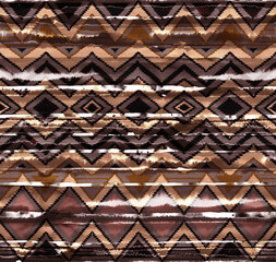 Seamless watercolor ethnic pattern