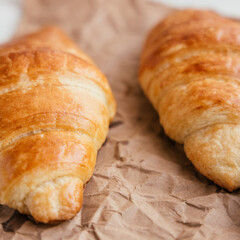 croissant on a table