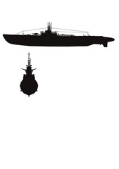 アメリカ海軍 潜水艦ガトー級 WWII USS Gato-class submarine silhouette