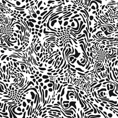 Spotted pattern. Natural camouflage. Freeform organic shapes. Stylish structure of natural spots. Vector seamless pattern.