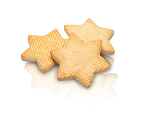 star shaped cookie isolated white background 