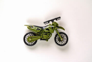 green camouflage bike isolate on white background