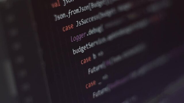 Software development. Computer programm code. Coding