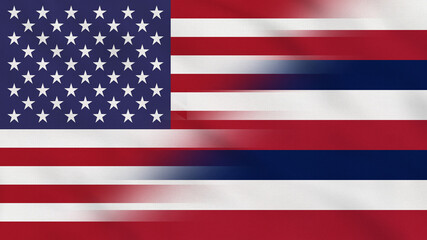 Hawaii State - USA - Crumpled Fabric Flag. State of Hawaii Flag. United States. USA. American Flag. Celebration. Patriots. Surface Texture. Background Fabric.