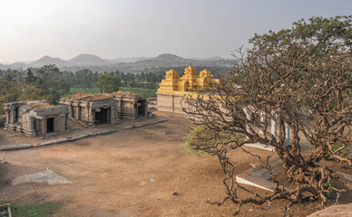 Hemakuta Hill Temple Complex in Hampi. India