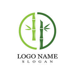 Fototapeta premium Bamboo Logo Template vector icon illustration design