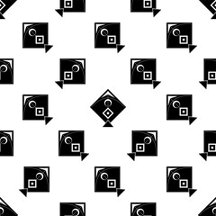 Kite Icon Seamless Pattern, Flying Kite Icon