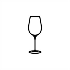 Wine Glass Icon, Wine Drinking Glass Icon