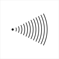 Sonar Signal Wave Icon, Sound Navigation Ranging