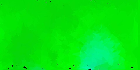 Fototapeta premium Dark green vector gradient polygon wallpaper.
