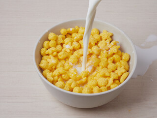 a delicious Breakfast cereal with milk