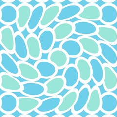 Simple pattern. Circle pattern. Seamless background. Fish scale pattern. Abstract geometric background in a marine theme. © Sudakarn