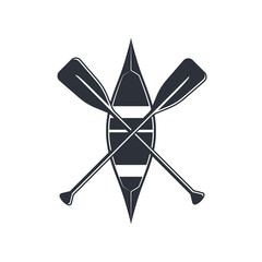 Canoe icon sign in flat style, vector © marina_ua