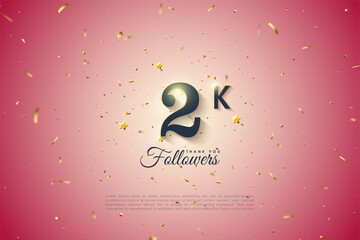 2k followers of illustrator background.