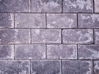 Obraz premium paving slabs covered with stains from anti-icing chemical reagents