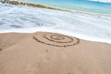 Mediterranean sea and port in the background