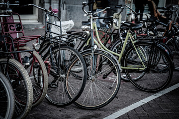 Obraz na płótnie Canvas Bicycles in Amsterdam