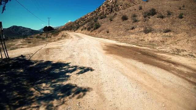 Merging On To Private Ranch Access Road