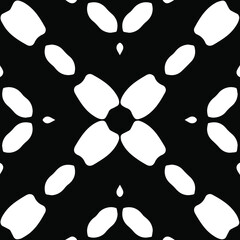 Geometric vector pattern with triangular elements. Seamless abstract ornament for wallpapers and backgrounds. Black and white patterns.