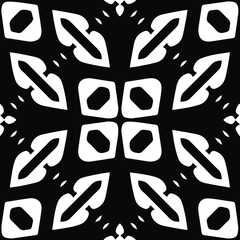 Geometric vector pattern with triangular elements. Seamless abstract ornament for wallpapers and backgrounds. Black and white patterns.