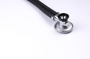 Medical stethoscope on a white background. Healthcare concept.