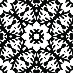 Geometric vector pattern with triangular elements. Seamless abstract ornament for wallpapers and backgrounds. Black and white patterns.