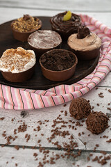 tortinhas de chocolate