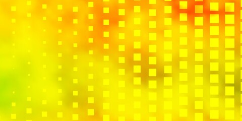 Light Green, Yellow vector pattern in square style.