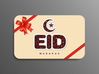 Greeting card design of Eid Mubarak.