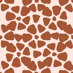 Giraffe fur seamless pattern, tropical animal skin texture