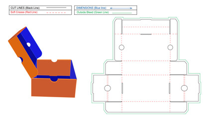 Shoe Boxes, pin on food box Blueprint Die Line template and 3D render