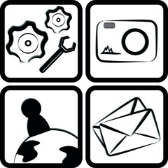 set of icons for application and web