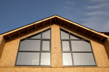 Construction of a town houses from SIP panels.