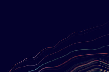 Waving Lines Abstract Technology Digital Data Colorful Blue Curves Wallpaper Background 