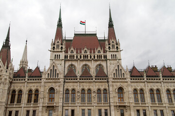 Fototapeta na wymiar Parlamento o Parliament en la ciudad de Budapest, en el pais de Hungria