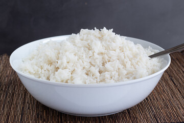 Rice bowl on a dark background
