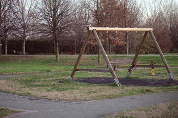 Fototapeta premium swing at the playground