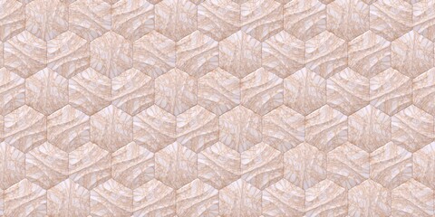 Marble hexagon background with 3d effect. Modern Geometric Wallpaper. 3d illustration