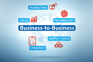 Business to business concept for modern trade