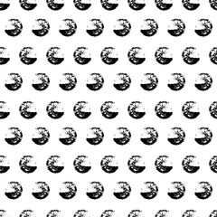 Hand-drawn seamless  pattern with polka dots .Black and white composition with round brush strokes. Vector pattern for printing on fabric, gift wrapping, covers, wallpapers.