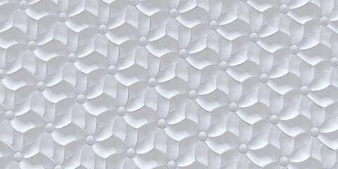 3d illustration. White background with 3d effect. Decorative panel. Stylish texture and tile for your design