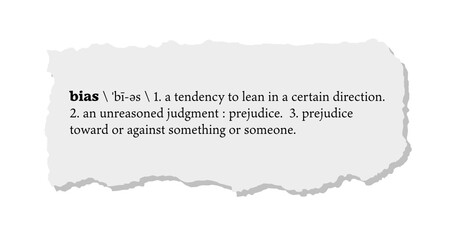 Bias Definition on a Torn Piece of Paper